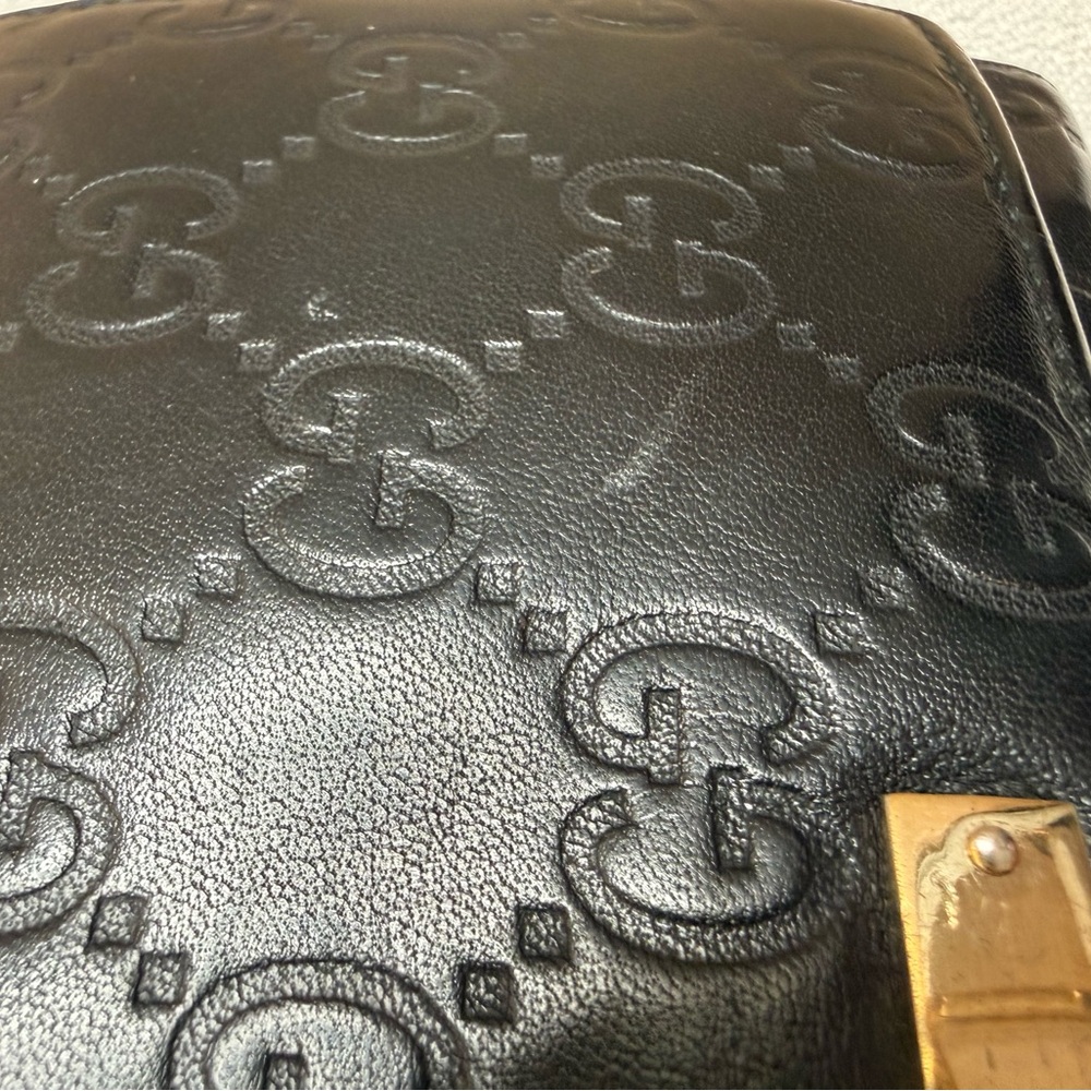 Gucci Black Guccissima Leather Continental Wallet Snap Closure - Picture 10 of 13